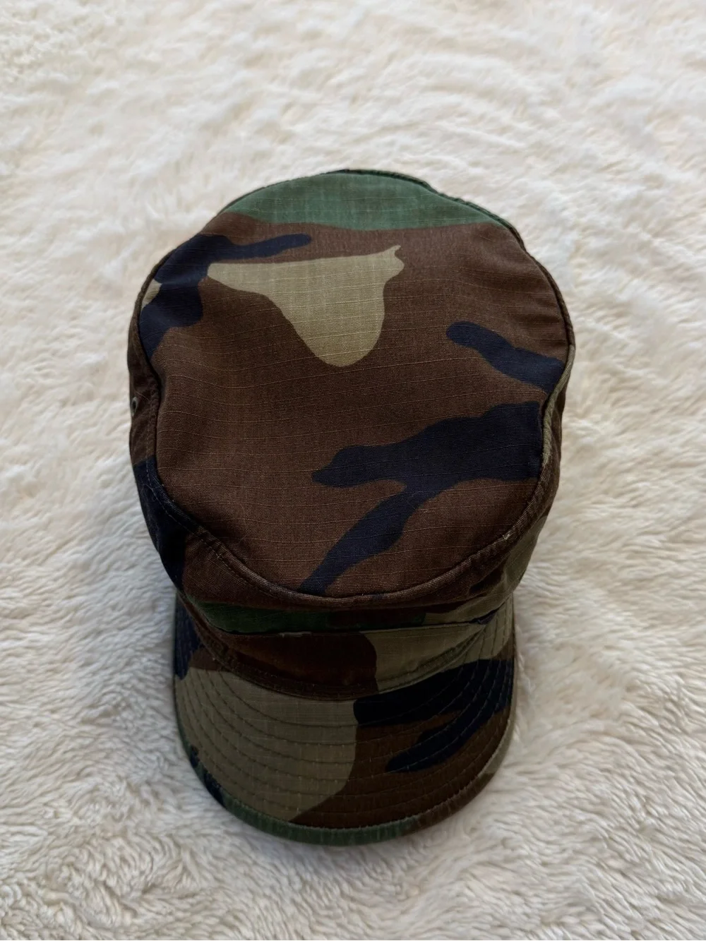 Woodland Camo Hat Cap Army Fitted Mens 6  3/4 SE Kentucky Rehab Summer Vented